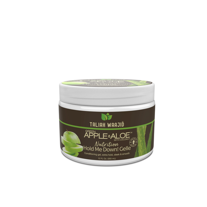 Taliah Waajid - Green Apple & Aloe Nutrition Hold Me Down! Gelle 12oz - Gel fixeur de boucles à la Pomme verte et Aloe - 355 g