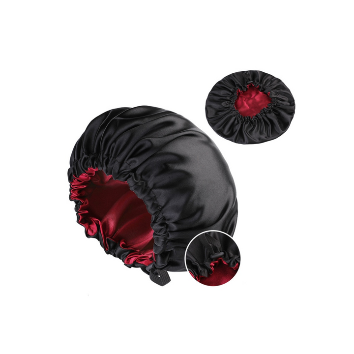 Bonnet Chapeau en Satin - Taille réglable - contour élastique - réversible et respirant