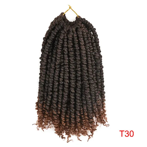 Extension de cheveux torsades pré-bouclées - pour crochet - mèches synthétiques