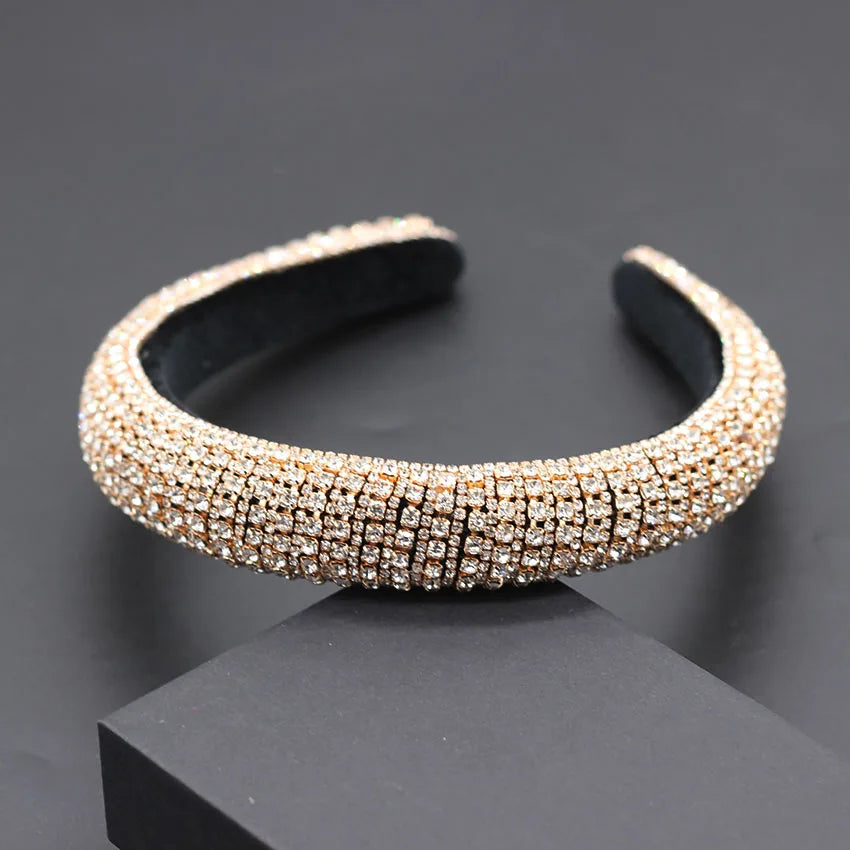 Bandeau serre-tête en strass de perles de cristal - pour coiffure