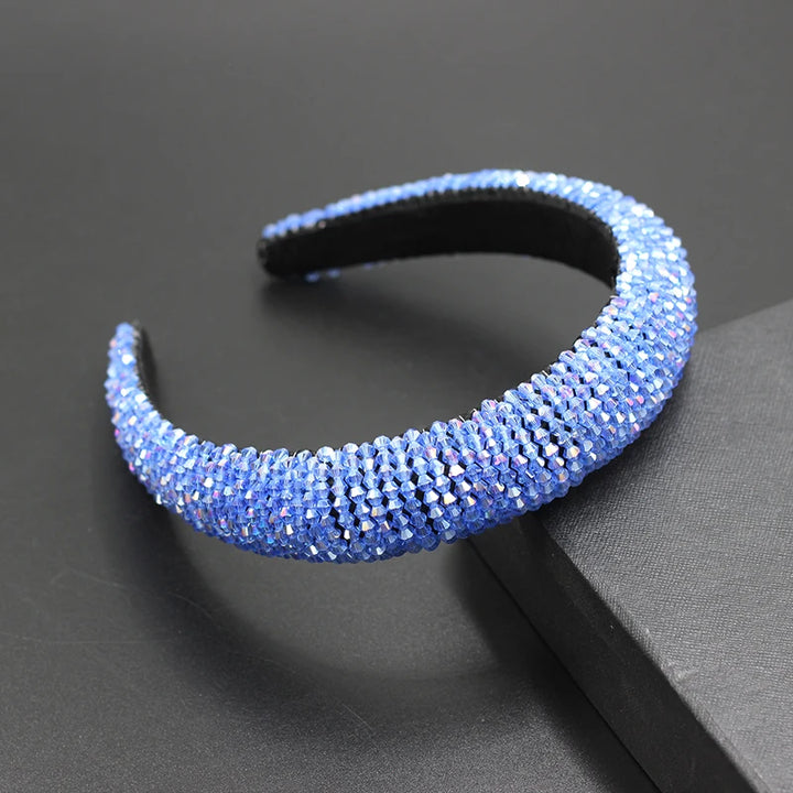 Bandeau serre-tête en strass de perles de cristal - pour coiffure