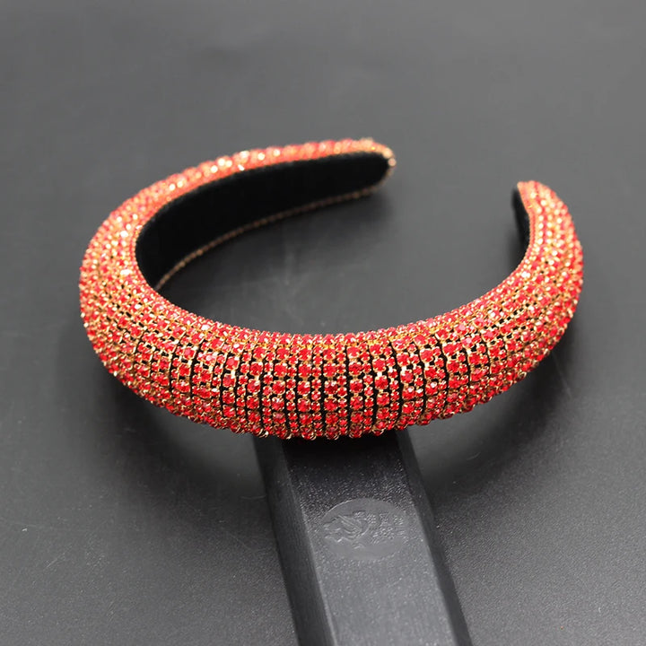 Bandeau serre-tête en strass de perles de cristal - pour coiffure