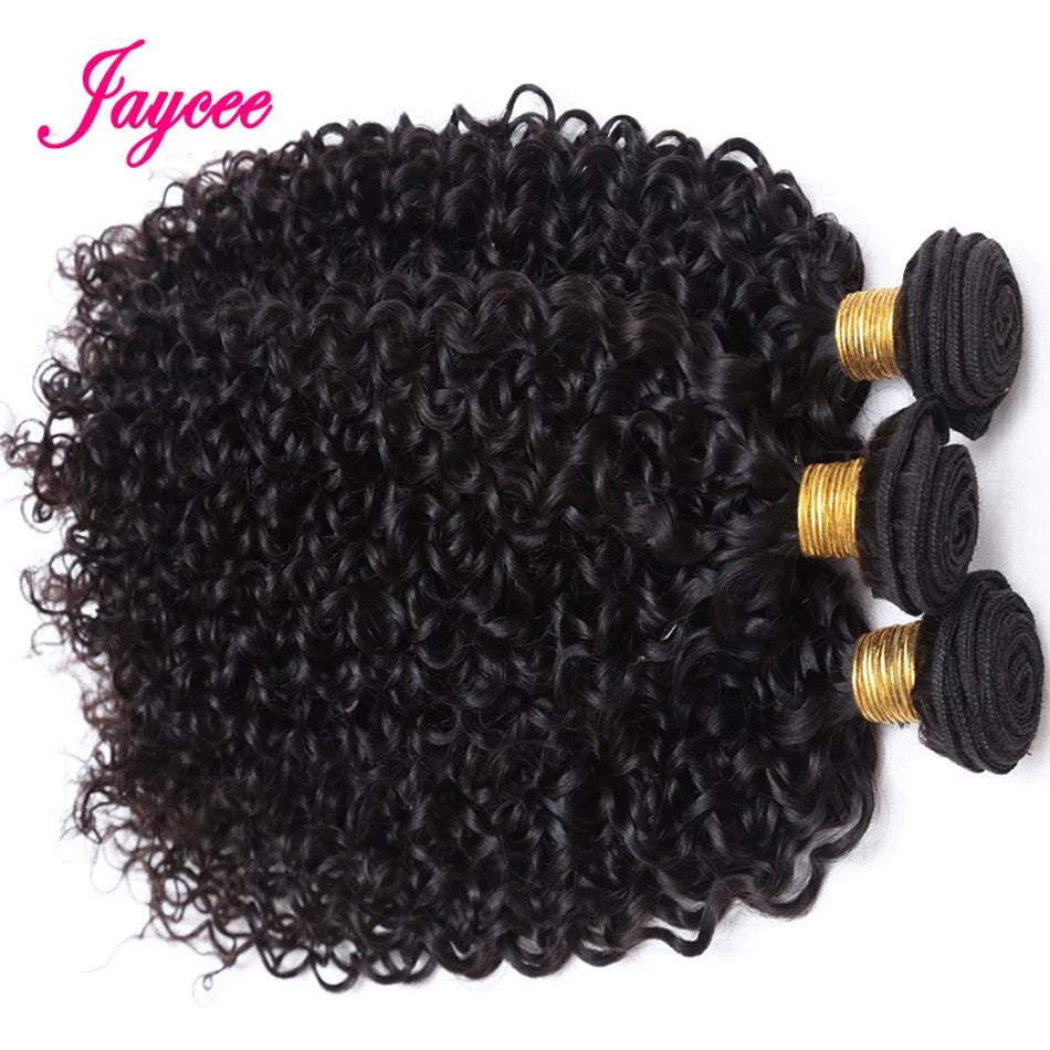 Tissage Extension de cheveux humains naturels bouclés Kinky Curly - Mongolien 12A - vendue en lot de 3pcs et à l'unité