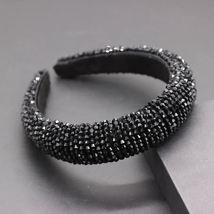 Bandeau serre-tête en strass de perles de cristal - pour coiffure