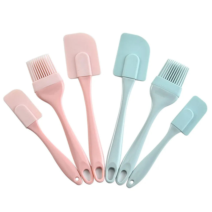 Spatule brosse en silicone anti-adhérence - lot de 3 pcs