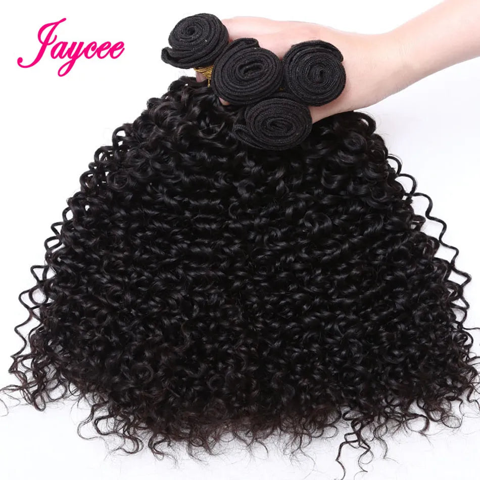 Tissage Extension de cheveux humains naturels bouclés Kinky Curly - Mongolien 12A - vendue en lot de 3pcs et à l'unité