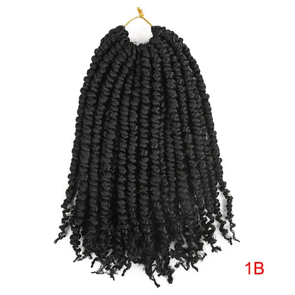 Extension de cheveux torsades pré-bouclées - pour crochet - mèches synthétiques