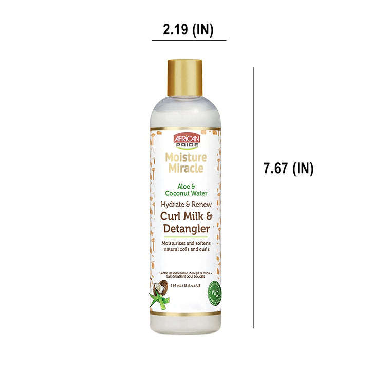 African Pride - Moisture Miracle Curl Milk & Detangler - Hydrate & Renew - 354 ml