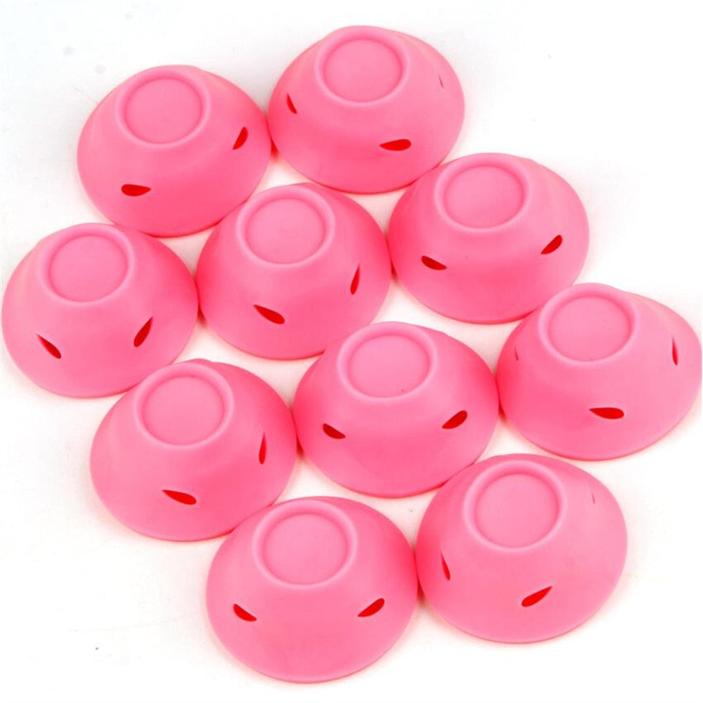 Rouleaux / Clips bouclants sans chaleur - En Caoutchouc Silicone | 10 pcs/lot