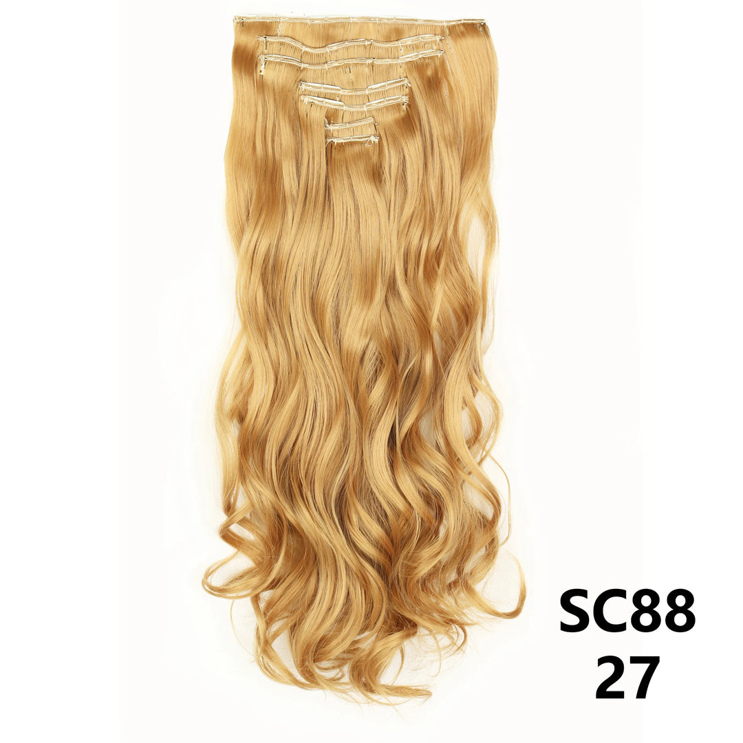 Extension de cheveux synthétiques 24 pouces à clips - 7Pcs/lot, 140g