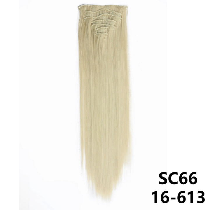 Extension de cheveux synthétiques 24 pouces à clips - 7Pcs/lot, 140g