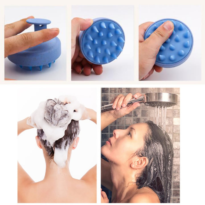 Brosse en Silicone pour le shampooing | Massage du cuir chevelu et stimulation