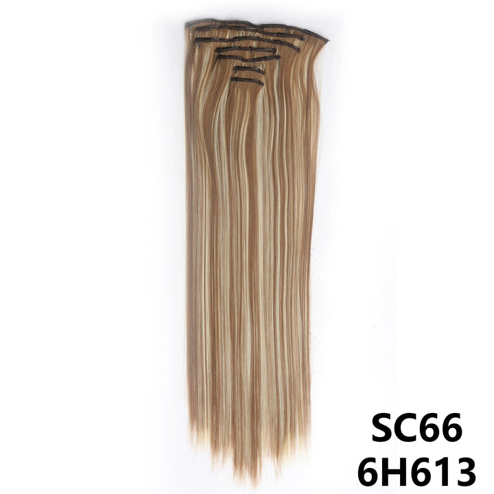 Extension de cheveux synthétiques 24 pouces à clips - 7Pcs/lot, 140g