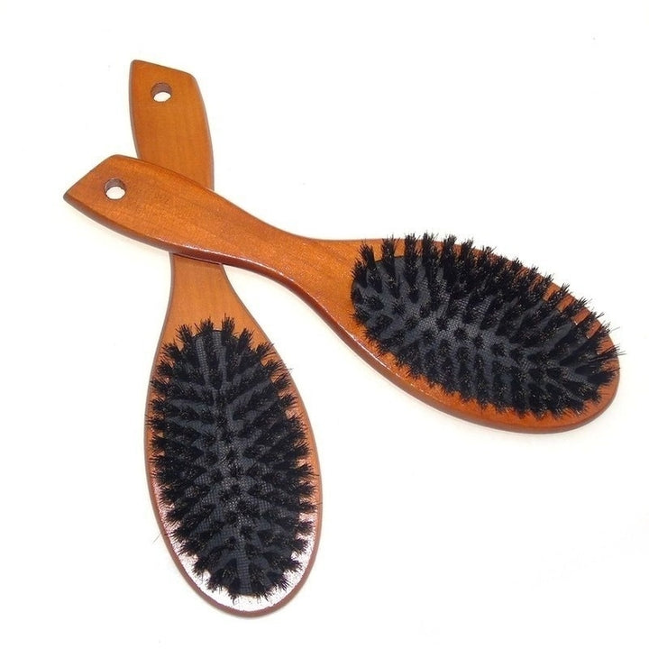 Brosse à cheveux en poils naturels de Sanglier - Poignée En Bois