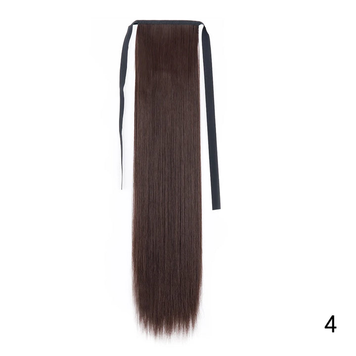 Extension postiche à cheveux longs synthétiques - queue de cheval bouclée 22inch