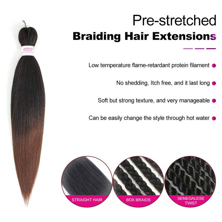 Extensions de Cheveux préétirées 26 pouces - Fibre Kanekalon - Xpression