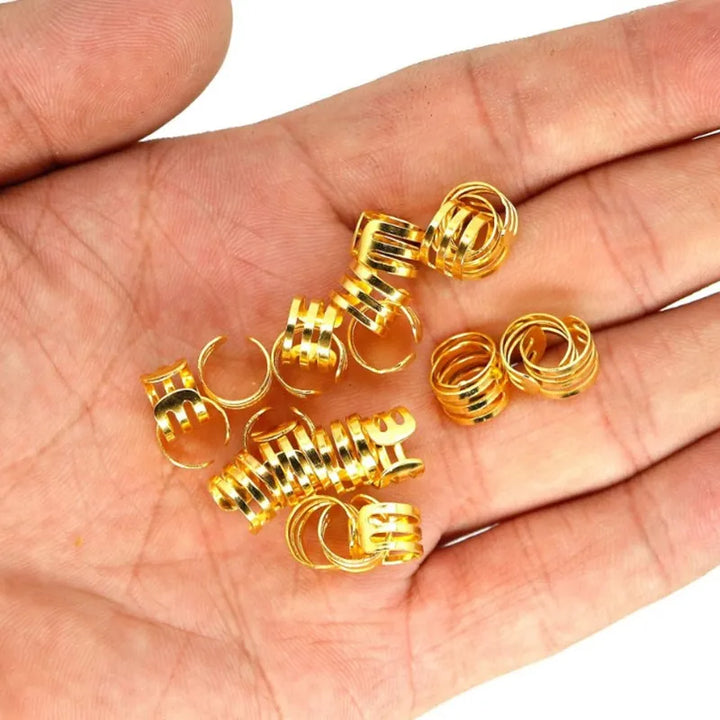 Anneaux clips perles ajustables pour tresses et Dreadlocks/locks - 50pcs