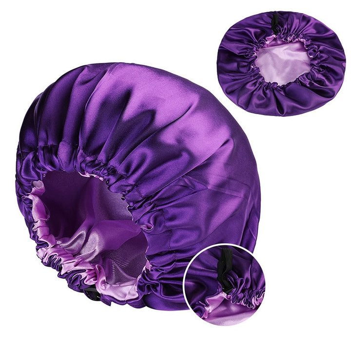 Bonnet Chapeau en Satin - Taille réglable - contour élastique - réversible et respirant