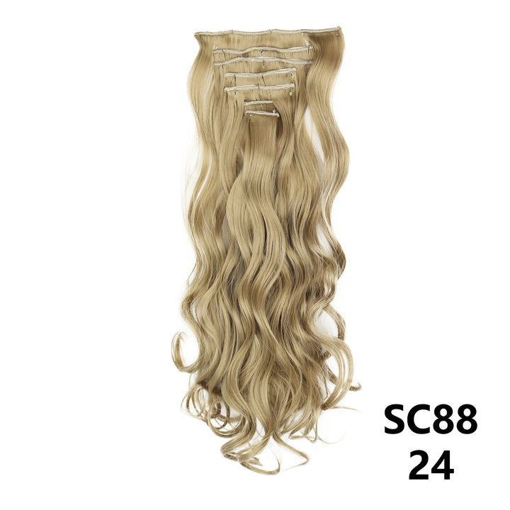 Extension de cheveux synthétiques 24 pouces à clips - 7Pcs/lot, 140g