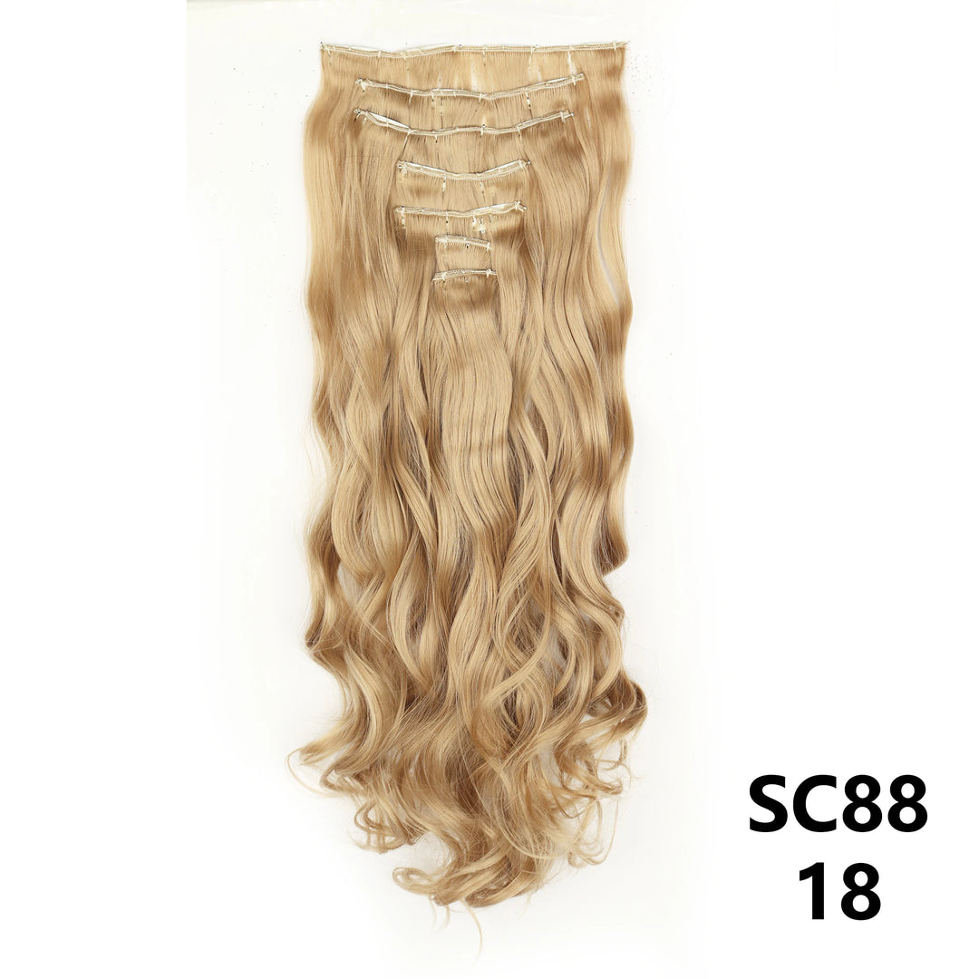 Extension de cheveux synthétiques 24 pouces à clips - 7Pcs/lot, 140g