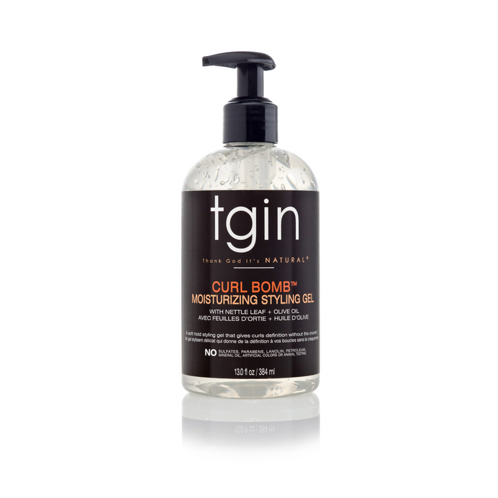 TGIN - Curl Bomb Moisturizing Styling Gel – 13oz - Gel hydratant coiffant pour les boucles - 384 g