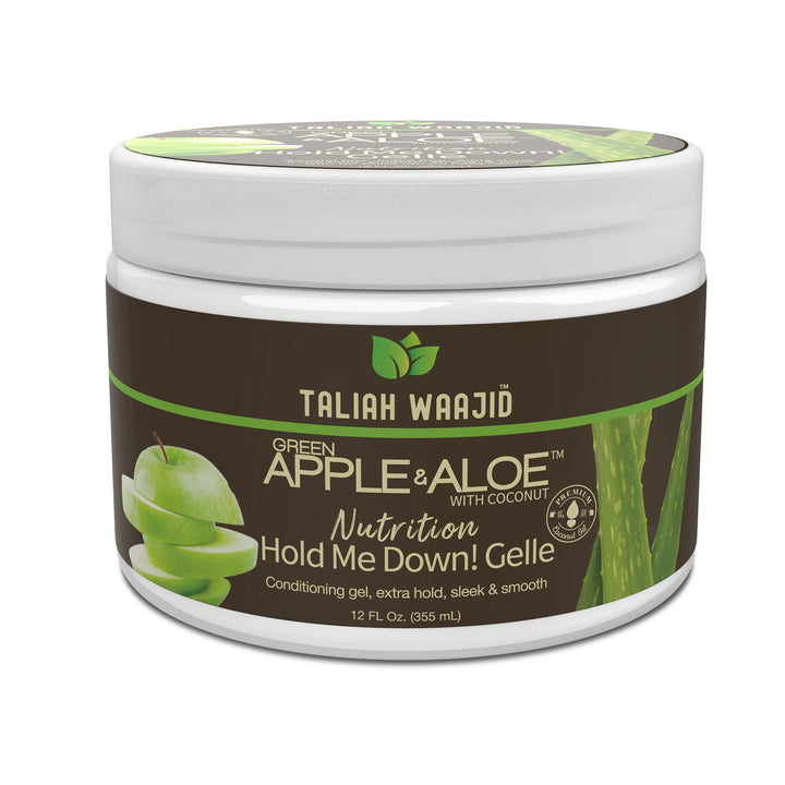 Taliah Waajid - Green Apple & Aloe Nutrition Hold Me Down! Gelle 12oz - Gel fixeur de boucles à la Pomme verte et Aloe - 355 g